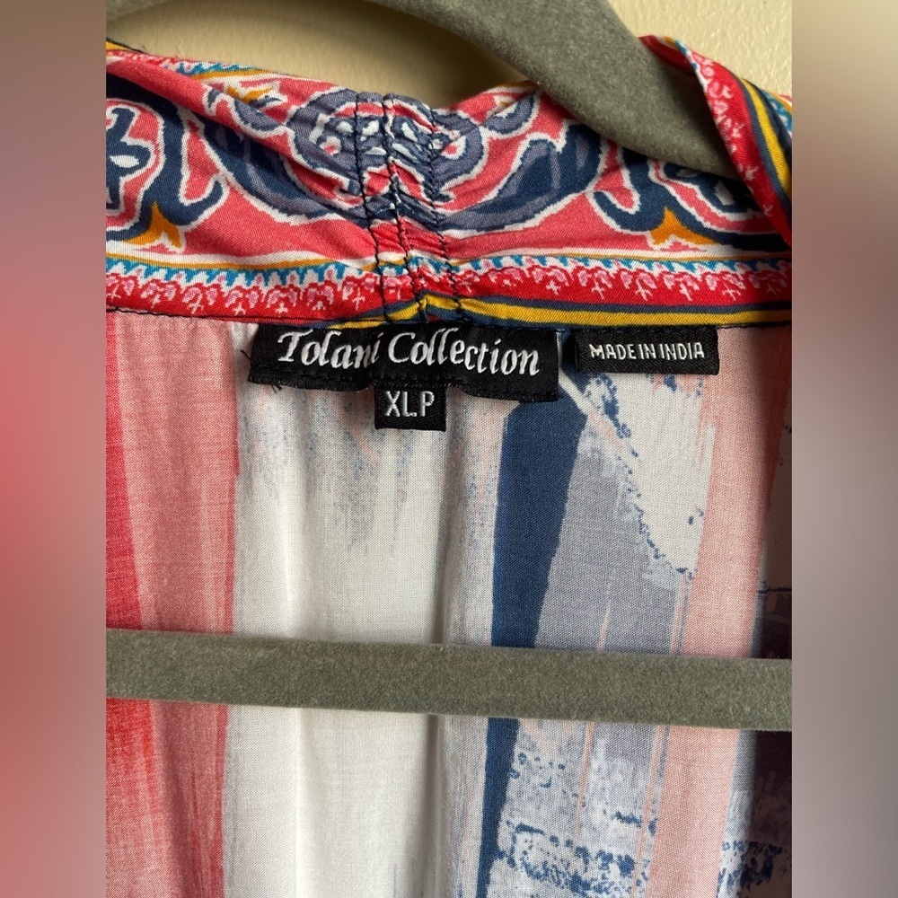 Tolani Collection kimono size XLP art to wear beachy artsy arm holes - Picture 5 of 7